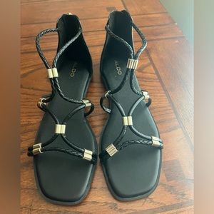 Aldo Black Sandals Sz 7